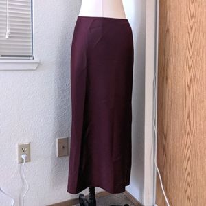 Elodie Maroon Midi Slip Skirt